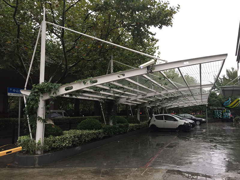 新型停車棚，JY-60LZ綠植膜結構車棚