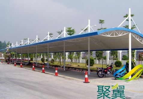 上海松江小區(qū)自行車停車棚_優(yōu)質(zhì)的產(chǎn)品才能降低安全隱患