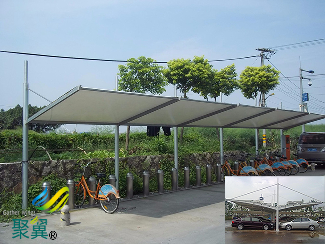 蘇州膜結(jié)構(gòu)自行車停車棚安裝定制工程公司