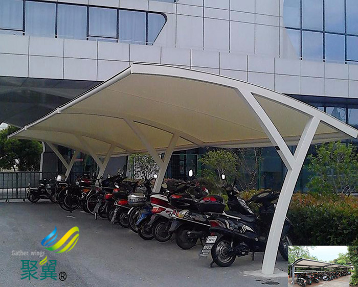 紹興工地非機(jī)動車停車棚尺寸效果圖施工方案