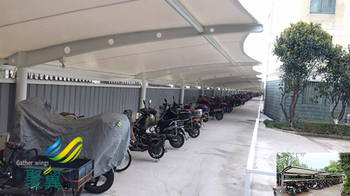 上海膜結(jié)構(gòu)停自行車棚安裝廠家工程報價定做公司