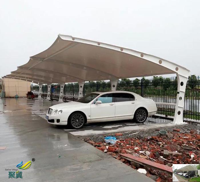深圳膜結(jié)構(gòu)張拉膜停車棚雨棚材料施工設(shè)計