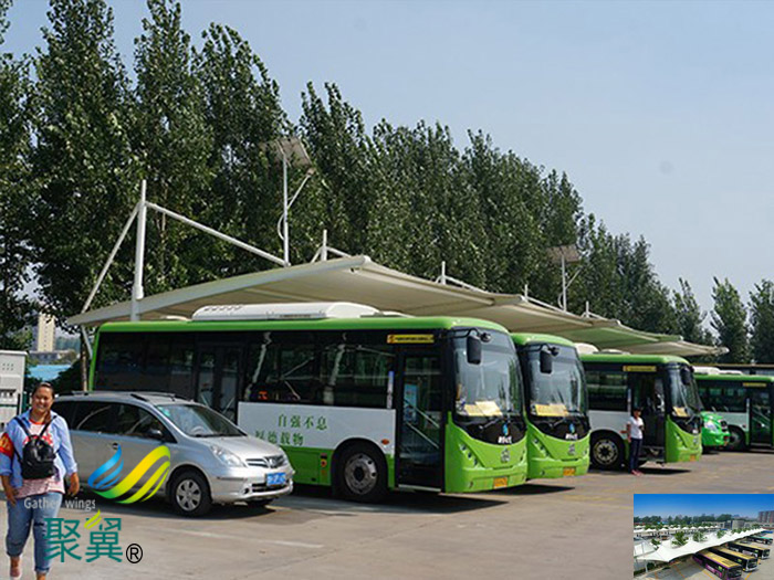 蘇州鋼膜結(jié)構(gòu)大巴自行停車棚安裝廠家定制工程報價
