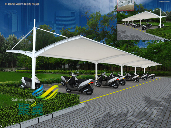  膜結(jié)構(gòu)車棚施工準(zhǔn)備|汽車停車棚車棚防銹處理